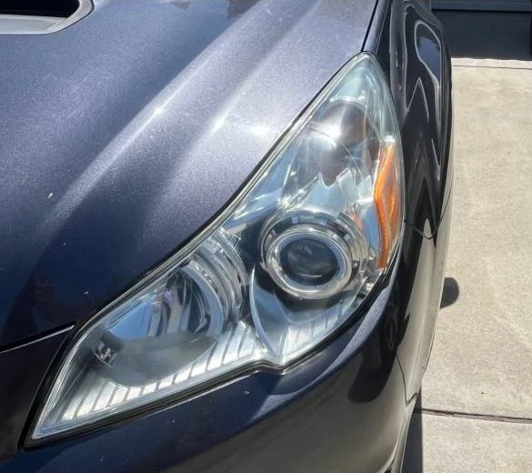 After: the same headlight lens restored clear and sealed
